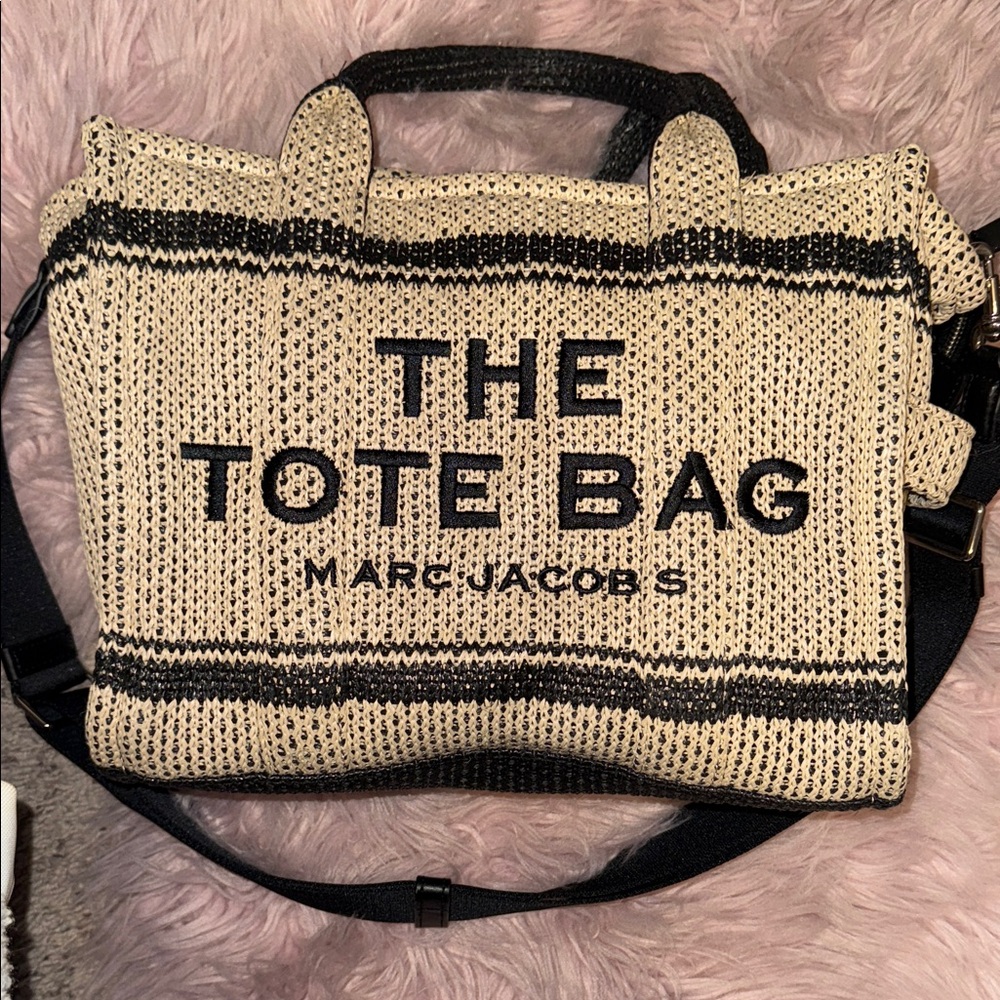 Marc Jacobs Black and Tan Tote Bag